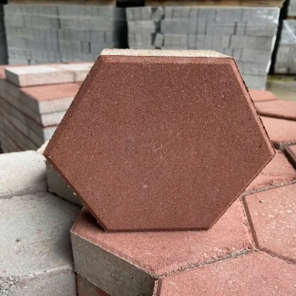 Gạch Block lục giác đỏ 20x20x5,5cm