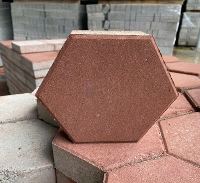Gạch Block lục giác đỏ 20x20x5,5cm