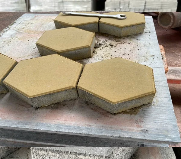 Gạch Block lục giác Vàng 20x20x5,5cm