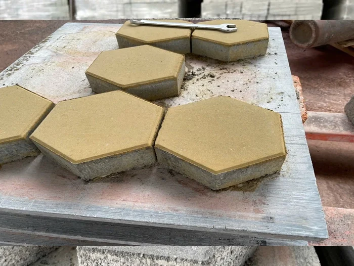 Gạch Block lục giác Vàng 20x20x5,5cm