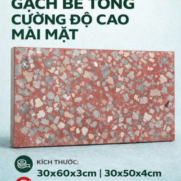 gạch bê tông mài mặt