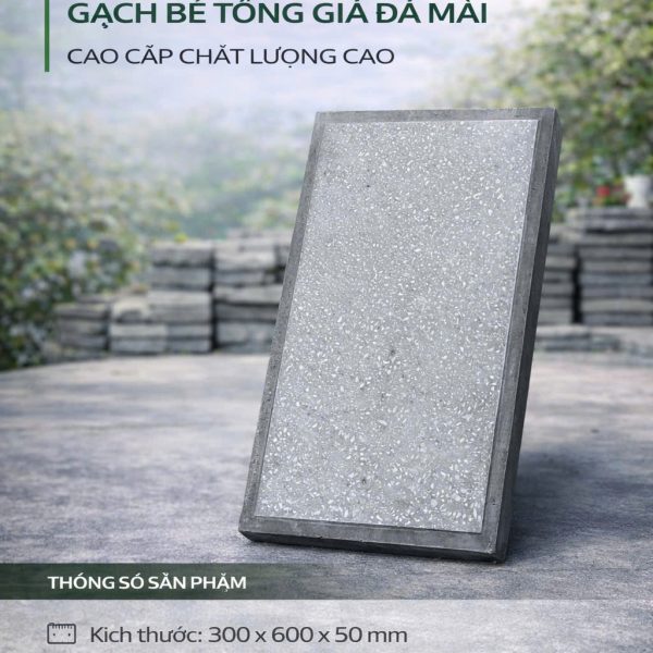 gạch bê tông mài mặt