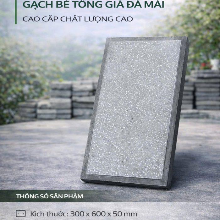 gạch bê tông mài mặt