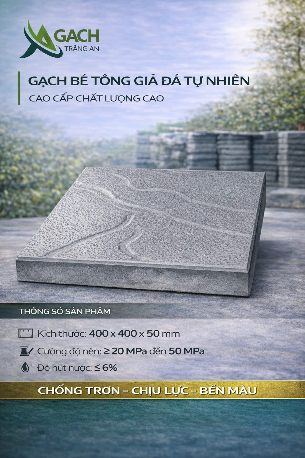 GẠCH BT CƯỜNG ĐỘ CAO VÂN MÂY