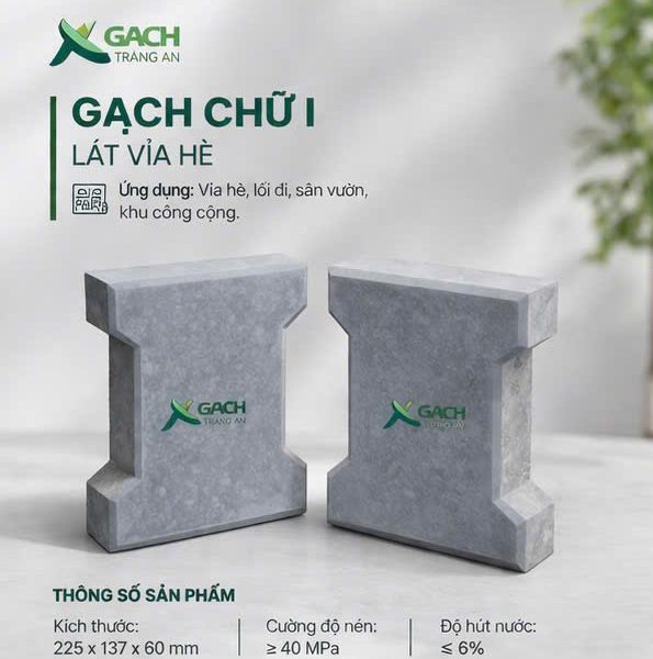 GẠCH BT CƯỜNG ĐỘ CAO CHỮ I
