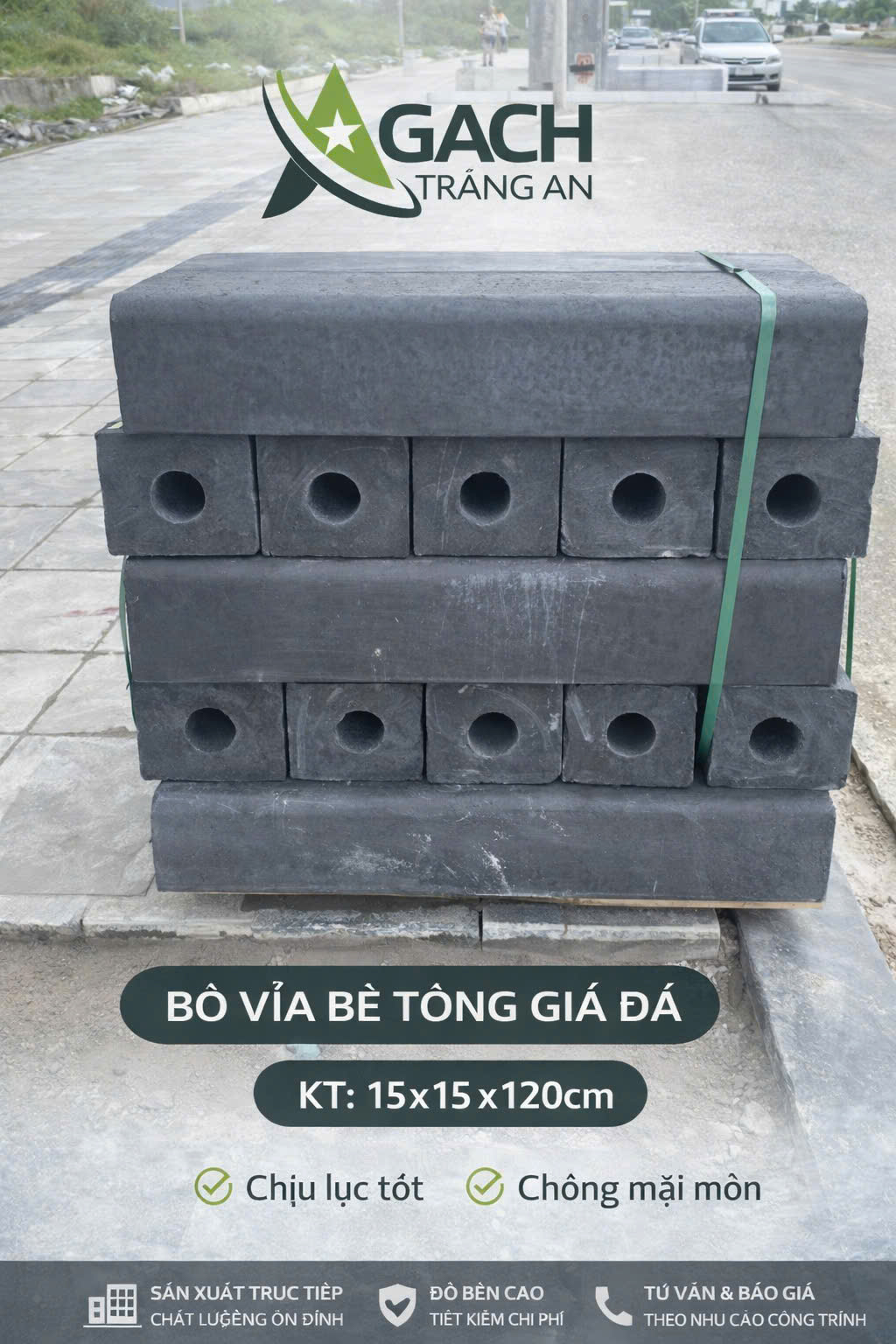 BÓ VỈA GIẢ ĐÁ
