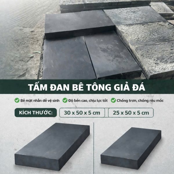 TẤM ĐAN BÊ TÔNG GIẢ ĐÁ