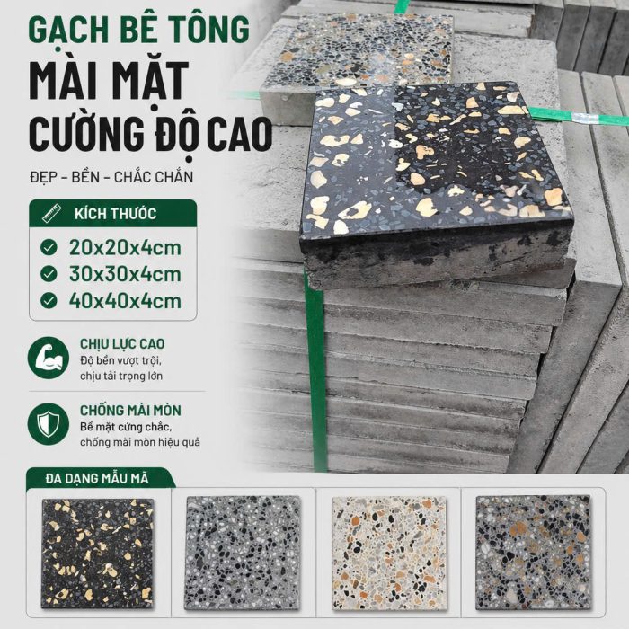 Gạch Bê Tông Mài Cao Cấp
