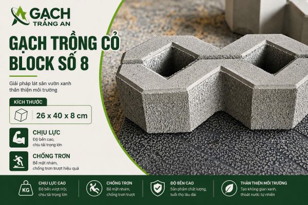 GẠCH TRỒNG CỎ BLOCK SỐ 8