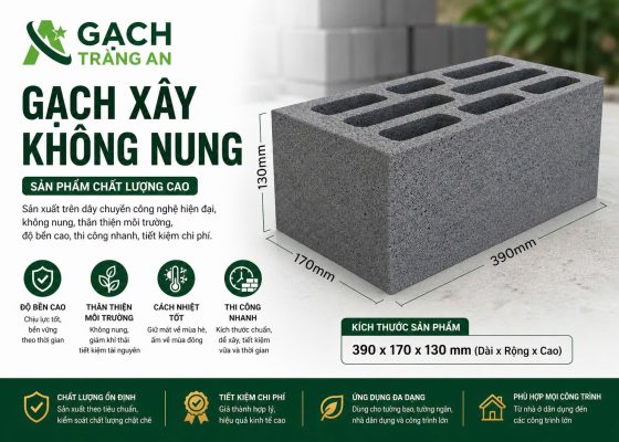 GẠCH KHÔNG NUNG ỐNG 