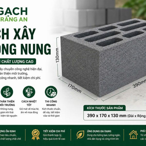 GẠCH KHÔNG NUNG ỐNG