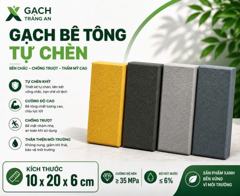 GẠCH THẺ BÊ TÔNG TỰ CHÈN
